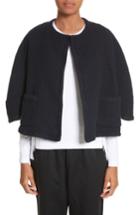 Women's Comme Des Garcons Elbow Sleeve Crop Jacket - Blue