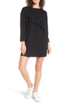 Women's Everly Tulle Ruffle Sweatshirt Dress - Black