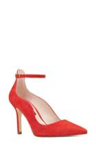 Women's Nine West Marquisha Scalloped Ankle Strap Pump M - Red