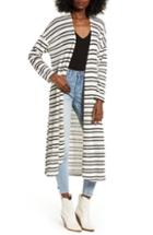 Women's All In Favor Stripe Longline Cardigan - Ivory
