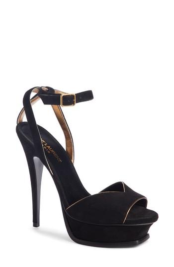 Women's Saint Laurent Tribute Platform Sandal Us / 35eu - Black