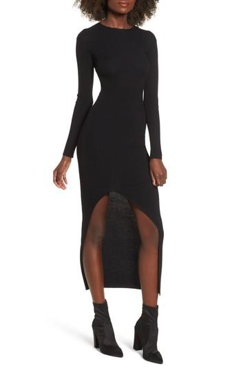 Women's Lira Clothing Monaco Rib Knit Cutaway Dress - Black