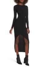 Women's Lira Clothing Monaco Rib Knit Cutaway Dress - Black