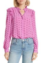Women's Akris Punto Scallop Cutout Sleeve Top - White