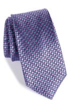 Men's Nordstrom Men's Shop Carter Dot Silk Tie, Size X-long - Purple