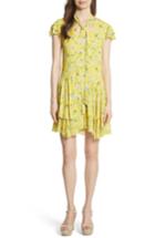 Women's Alice + Olivia Moore Flutter Sleeve Layered Tunic Dress - Yellow