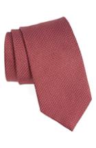 Men's David Donahue Medallion Silk Tie, Size X-long - Red