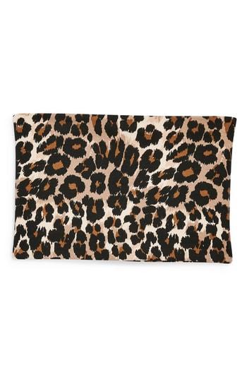 Women's Topshop Leopard Bandeau Top Us (fits Like 2-4) - Brown