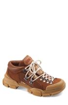 Men's Gucci Leather & Original Gg Trekking Boot Us / 7uk - Brown