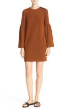 Women's Tibi Stripe Texture Knit Bell Sleeve Dress