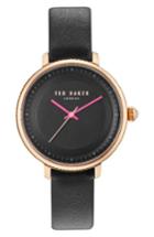 Women's Ted Baker London Isla Round Leather Strap Watch, 36mm