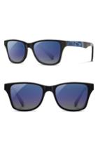 Men's Shwood 'canby' 53mm Polarized Sunglasses - Black/ Surf Resin/ Blue
