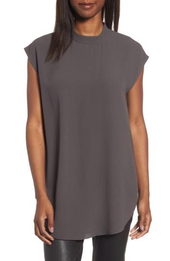 Women's Eileen Fisher Silk Tunic - Brown