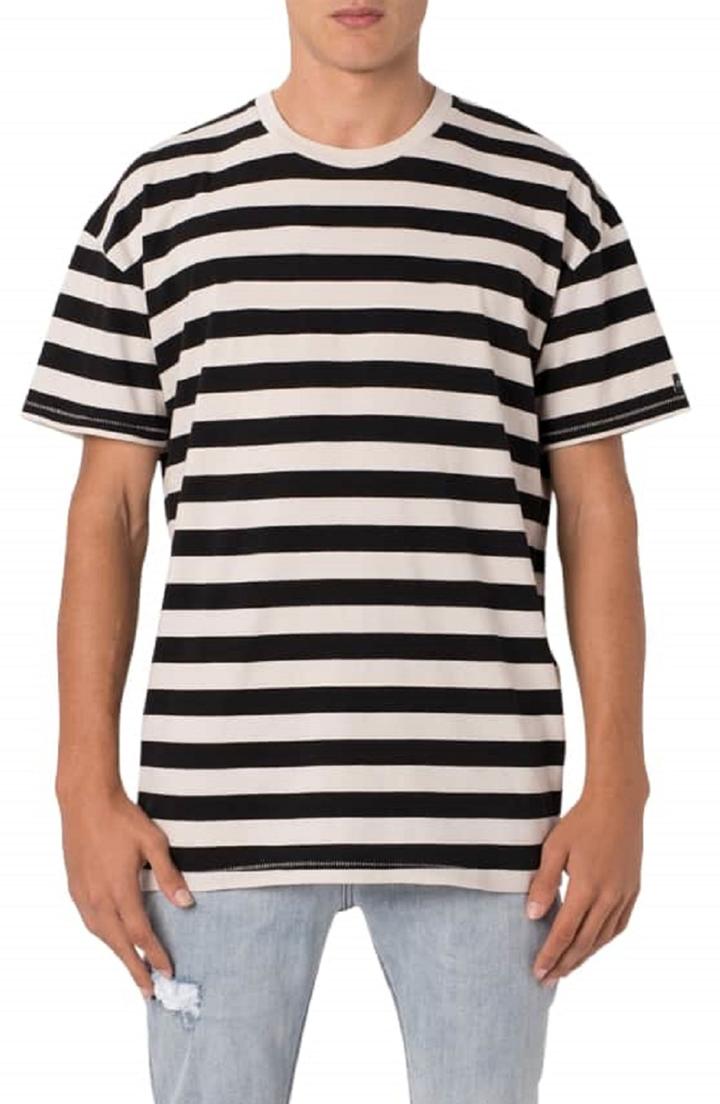 Men's Zanerobe Box Stripe T-shirt - Black