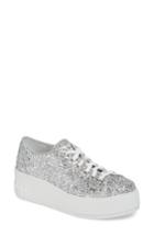 Women's Miu Miu Glitter Platform Sneaker .5us / 35.5eu - Metallic