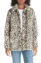 Women's La Vie Rebecca Taylor Faux Lynx Fur Coat - Ivory