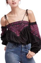 Women's Free People Vacay Vibin' Cold Shoulder Top - Black