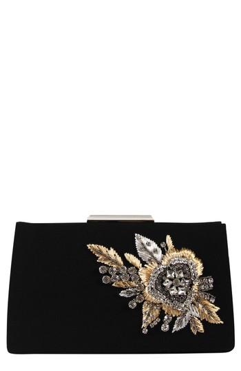 Badgley Mischka Generous Embellished Clutch - Black