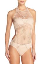 Women's Kenneth Cole New York Wrapped In Love One-piece Swimsuit - Beige
