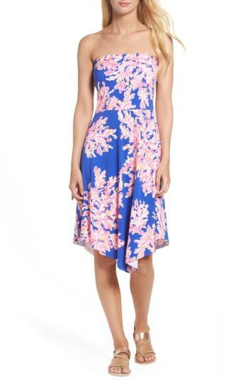 Women's Lilly Pulitzer Loleta Fit & Flare Dress, Size - Blue