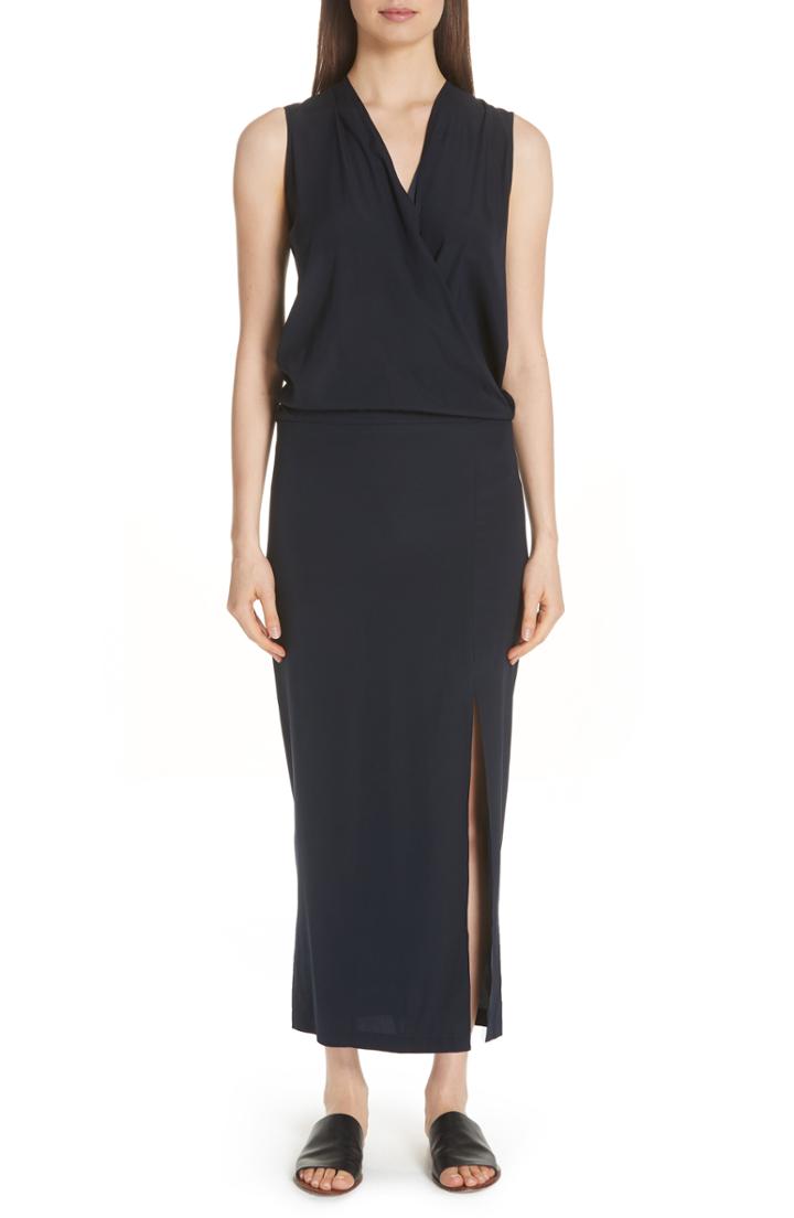 Women's Zero + Maria Cornejo Blouson Stretch Silk Dress - Black