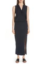 Women's Zero + Maria Cornejo Blouson Stretch Silk Dress - Black