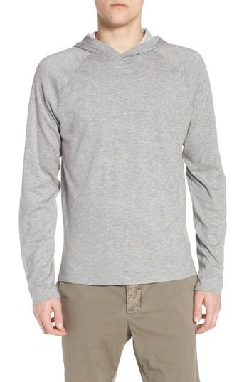 Men's James Perse Reversible Hooded Sweater (xl) - Grey