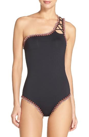 Women's Becca Mardi Gras One-piece Swimsuit - Black