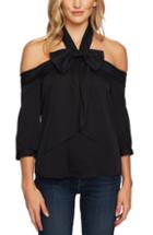 Women's Cece Cold Shoulder Halter Blouse, Size - Red