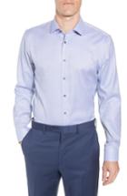 Men's Calibrate Trim Fit Non-iron Solid Dress Shirt .5 32/33 - Blue