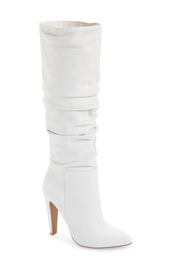 Women's Steve Madden Carrie Slouchy Boot .5 M - White