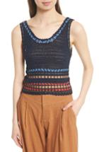 Women's Alice + Olivia Dorian Ribbon Weave Tank - Blue