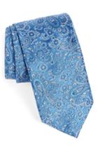Men's David Donahue Marley Paisley Silk Tie, Size - Blue
