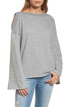 Women's Caslon Shoulder Detail Knit Top, Size - Grey