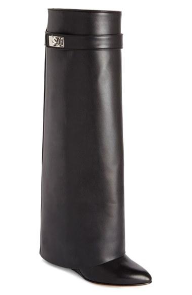 Women's Givenchy Shark-tooth Pant-leg Knee Boot Eu - Black