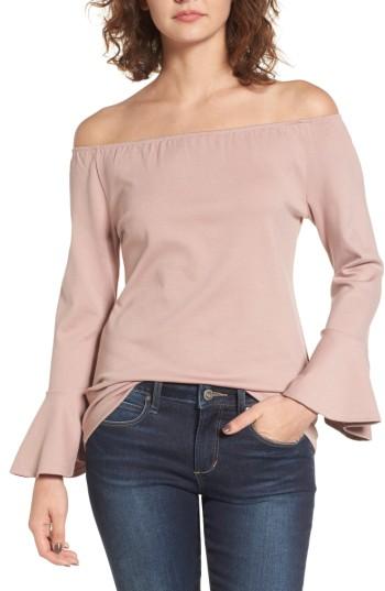 Women's Madison & Berkeley Off The Shoulder Ruffle Blouse - Pink