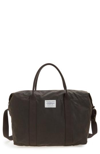 Men's Barbour Dromond Canvas Holdall Bag - Green