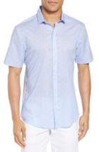Men's Zachary Prell Garrett Trim Fit Sport Shirt, Size - Blue