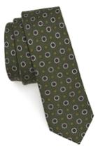 Men's The Tie Bar Floral Medallion Wool Tie, Size - Green
