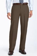 Men's Ballin Stain Resistant Flat Front Trousers - Brown