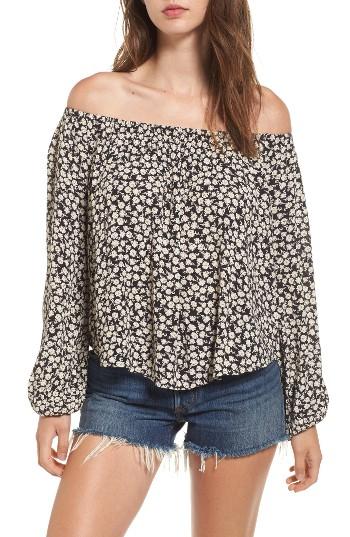 Women's Billabong Mi Amore Print Off The Shoulder Top - Pink