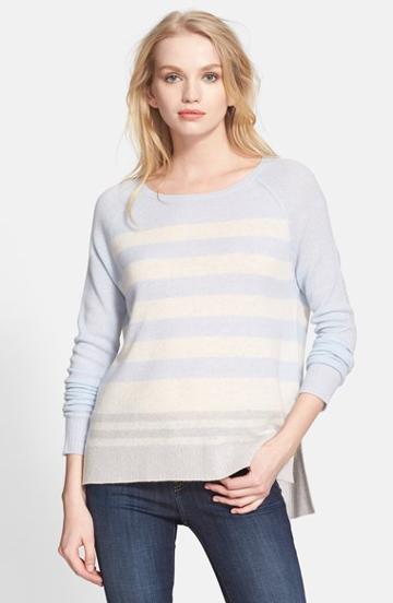 Women's Joie 'orfilia' Stripe High/low Cashmere Sweater