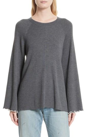 Women's Elizabeth And James Georgine Merino Wool Blend Sweater - Grey