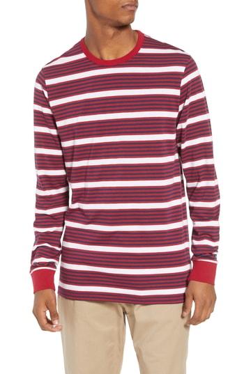 Men's Nike Sb Dry Stripe Long Sleeve T-shirt - Red