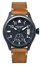 Men's Jack Mason Aviation Leather Strap Watch, 45mm