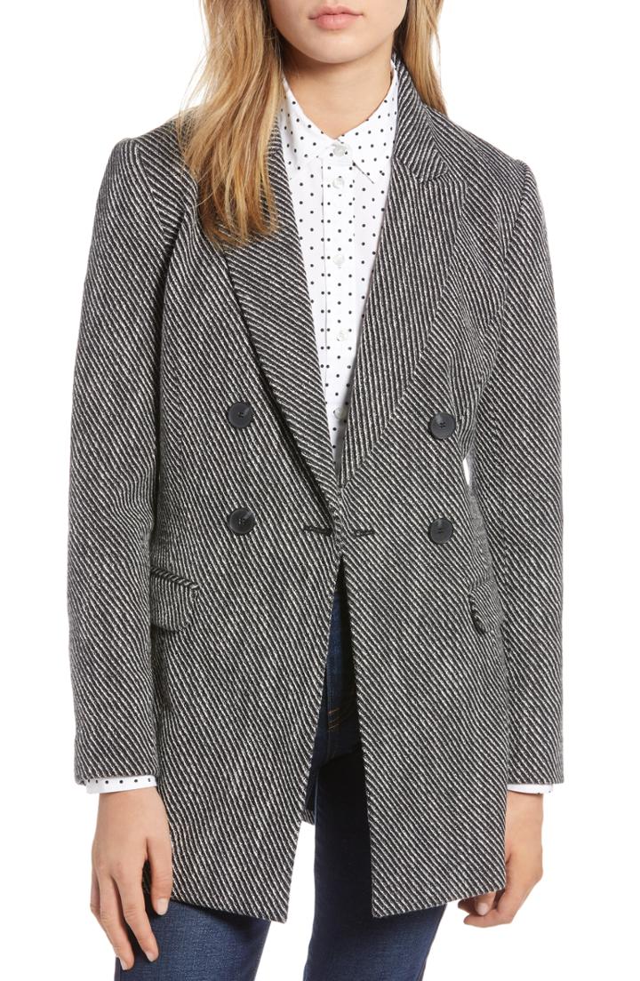 Women's 1901 Twill Double Breasted Blazer - Black