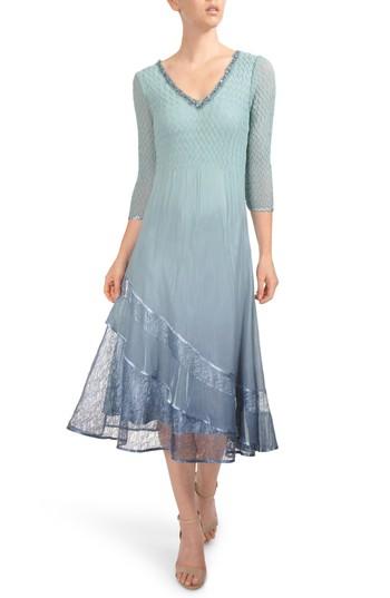 Women's Komarov Beaded Neck Tier Hem Dress - Green