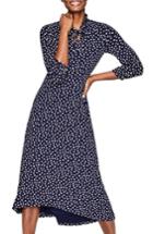 Women's Boden Rosa Scattered Spot Jersey Midi Dress - Blue
