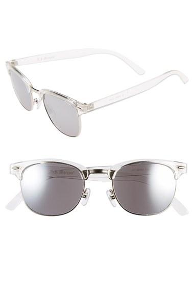 Women's A.j. Morgan 52mm 'soho' Sunglasses - Crystal/ Mirror