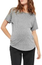 Women's Topshop Marled Maternity Tee Us (fits Like 2-4) - Grey